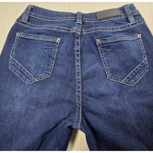 Rock & Roll Denim High Rise Trouser Flare Jeans Womens 27x34 Button Fly Stretch - Picture 6 of 16